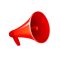 shiny red loudspeaker design element